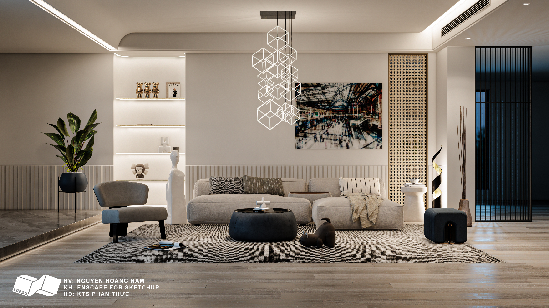 E1-Khóa Học Render Enscape SketchUp Chuyên Nội Thất CB-NC