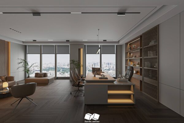 SU.VR.14 - Gồm 5 File Mẫu Nội Thất Phòng Làm Việc - Full Setting