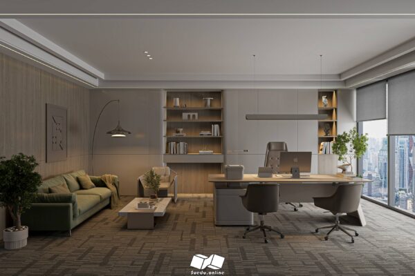 SU.VR.14 - Gồm 5 File Mẫu Nội Thất Phòng Làm Việc - Full Setting