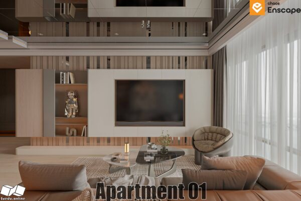 SU.EN.06 - Gồm 4 File Nội thất APARTMENT ( KHÁCH + BẾP )